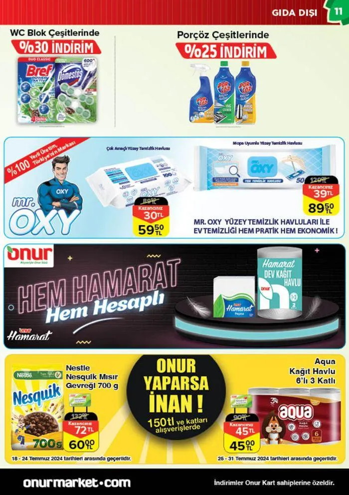 Katalog Onur Market Katalog 18 Temmuz - 1 Ağustos 2024 - aktüel Sayfa 11