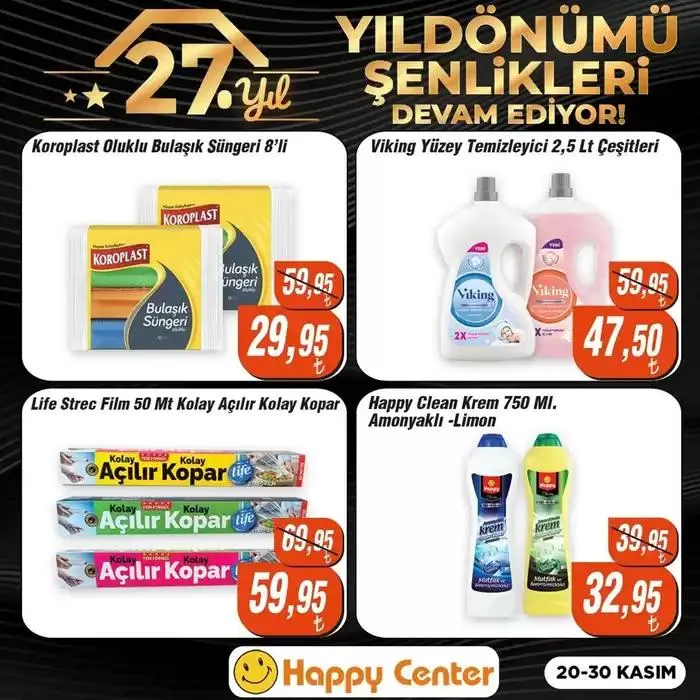 Katalog Happy Center katalog 30 Kasım - 14 Aralık 2024 - aktüel Sayfa 1