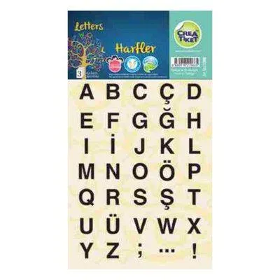 Crea Etiket Eğitim Harfler 8x16