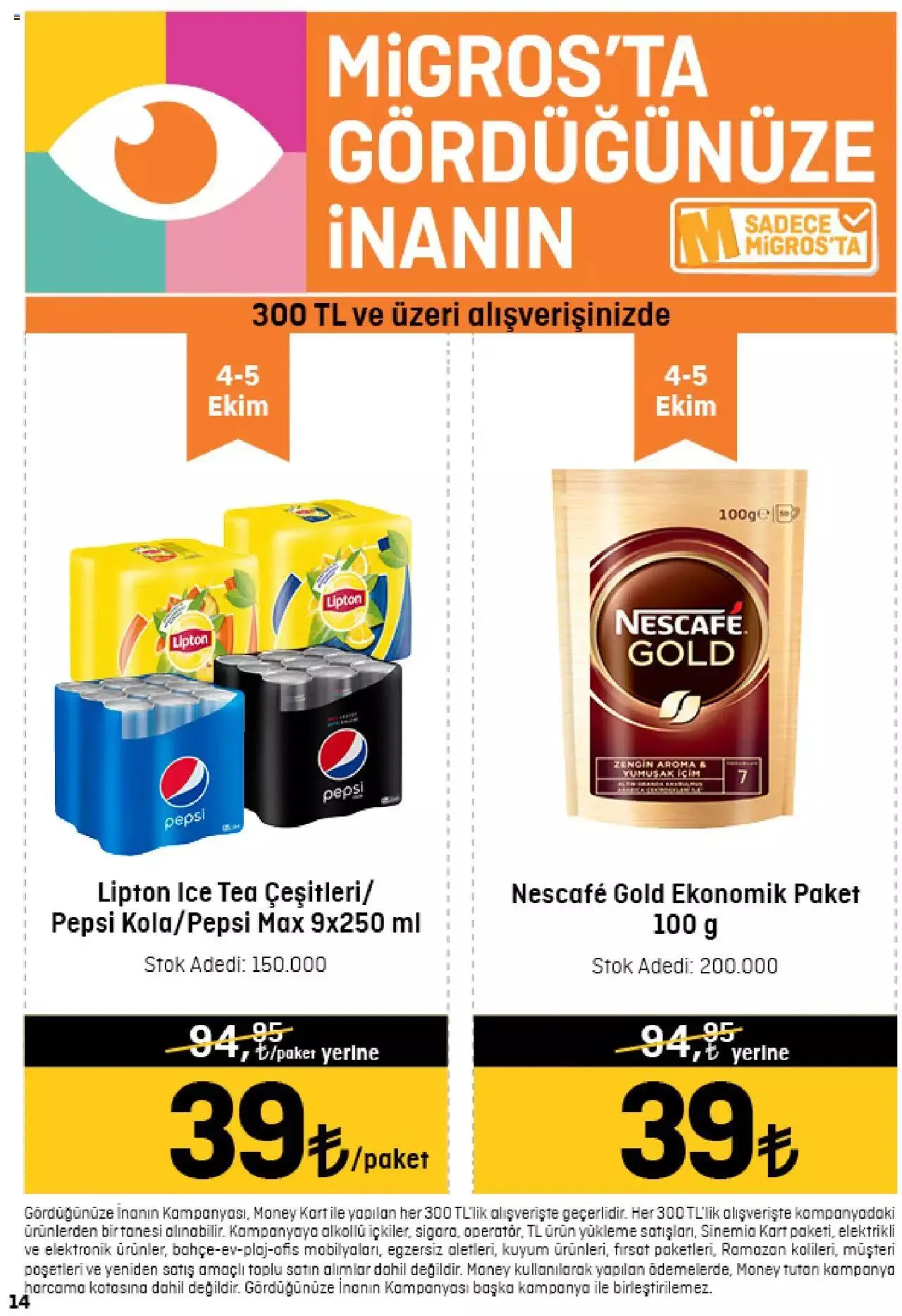 Katalog Migros Katalog - 5M Migroskop 28 Eylül - 11 Ekim 2023 - aktüel Sayfa 14