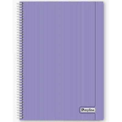 Myline Nova A4 Plastik Kapak 72 Yaprak Kareli Defter