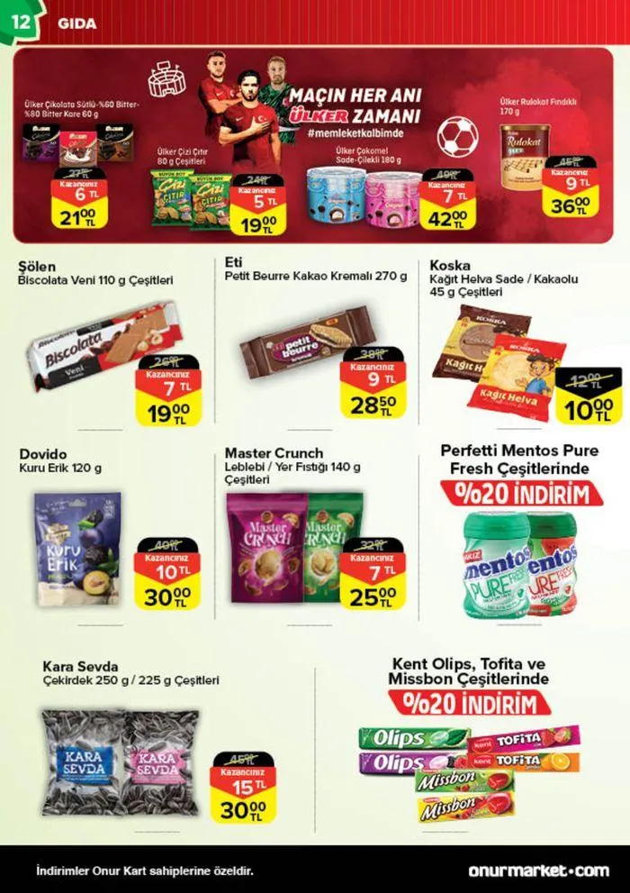Katalog Onur Market Katalog 6 Haziran - 20 Haziran 2024 - aktüel Sayfa 12