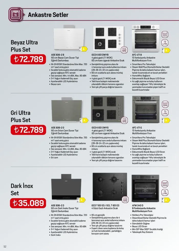 Katalog Arçelik Genel Kataloğu 1 Haziran - 15 Haziran 2024 - aktüel Sayfa 52