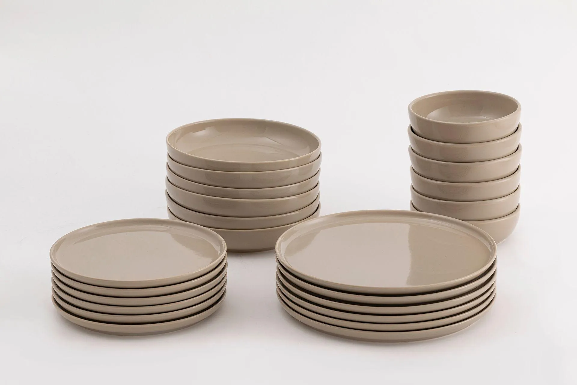 KİTCHEN ESSENTİALS STONEWARE YEMEK TAKIMI, VİZON, 24 PARÇA (UN2-121)