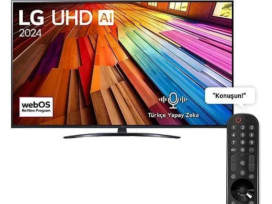 LG 55UT81 55 inç 139 Ekran 4K Smart AI Sihirli Kumanda HDR10 webOS24 UHD TV