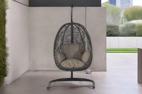 Bella Swing Ürgüp Makrome Tekli Kapalı Bahçe Ve Balkon Salıncak, Gri 201