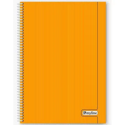 Myline Nova A4 Plastik Kapak 72 Yaprak Kareli Defter