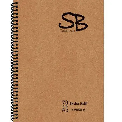 Folix Sb A5 Kraft Karton Kapak 70 Yaprak Ekstra Hafif Spiralli Defter Çizgili Flz-822982