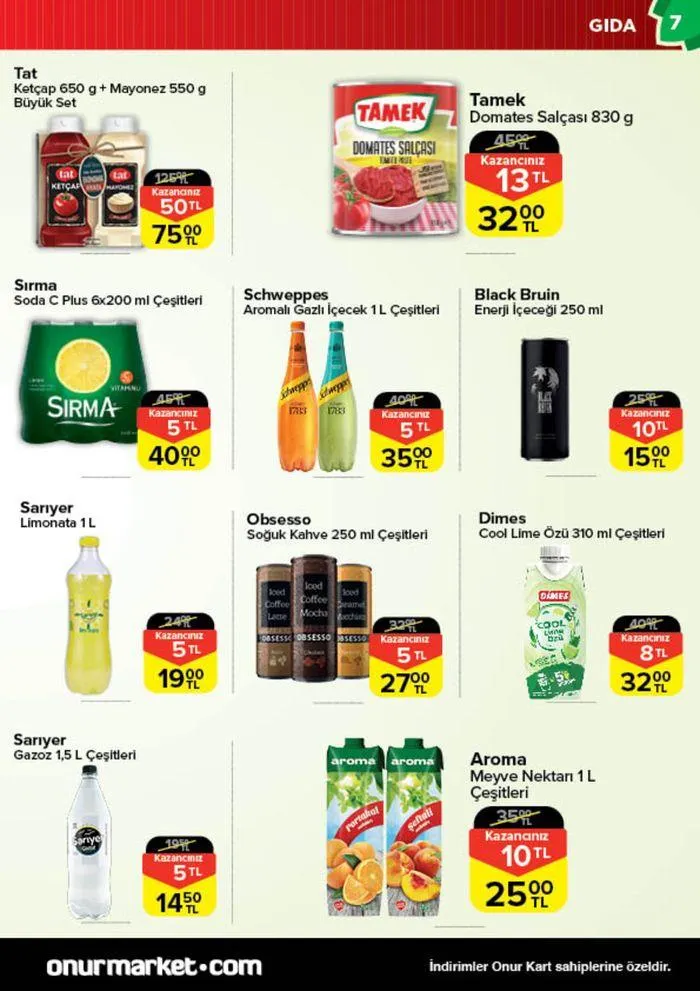 Katalog Onur Market Katalog 18 Temmuz - 1 Ağustos 2024 - aktüel Sayfa 7