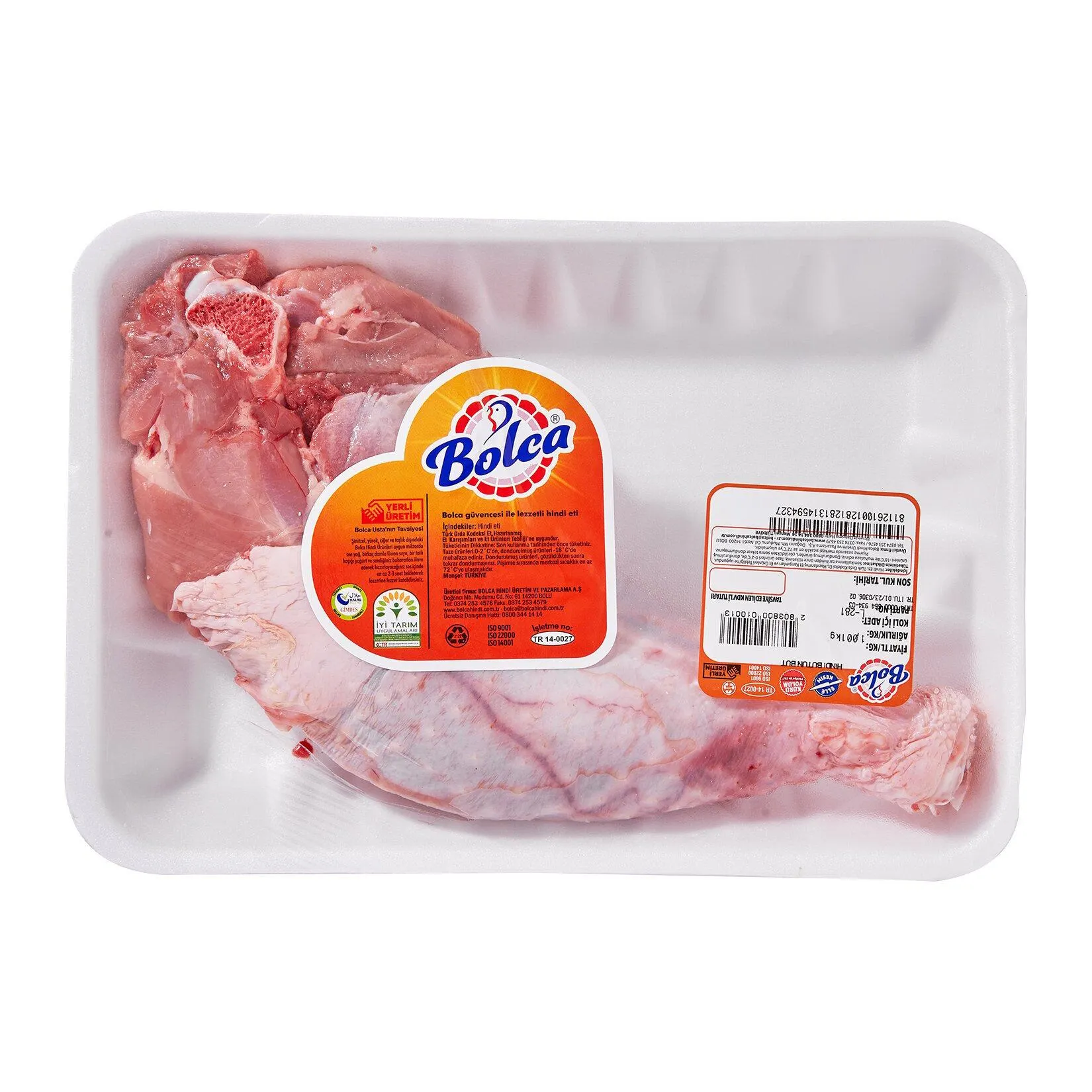 Bolca Tabaklı Hindi Bütün But Kg