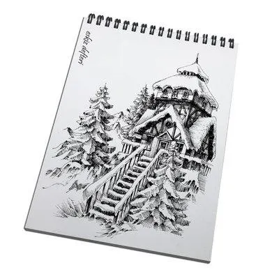 İstisna-Beyaz Eskiz Defteri A5 110 gr. Spiralli 50 Yaprak