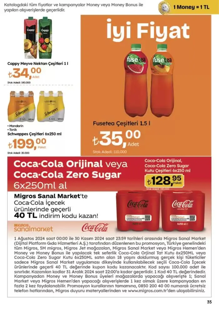 Katalog Migros katalog 25 Ekim - 8 Kasım 2024 - aktüel Sayfa 35