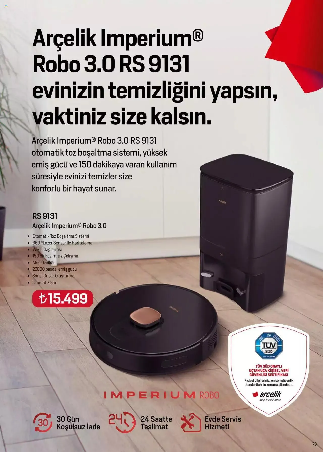 Katalog Arçelik Katalog 16 Ağustos - 31 Ağustos 2023 - aktüel Sayfa 73