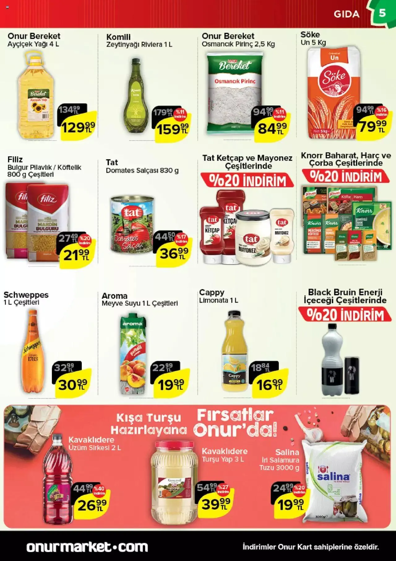 Katalog Onur Market Katalog 17 Ağustos - 29 Ağustos 2023 - aktüel Sayfa 5