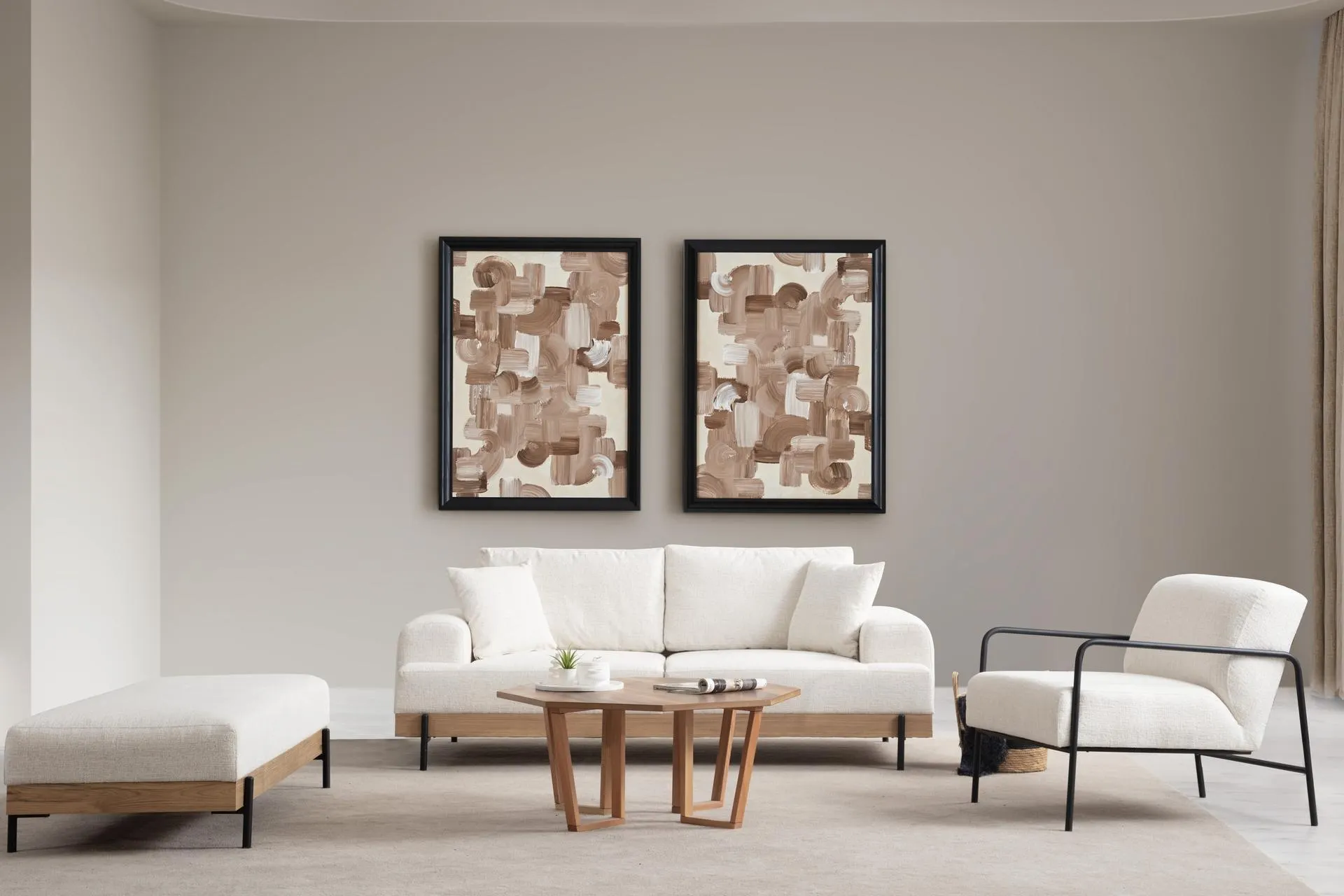 ETİ KOLTUK TAKIMI, KREM (HU3-1094)