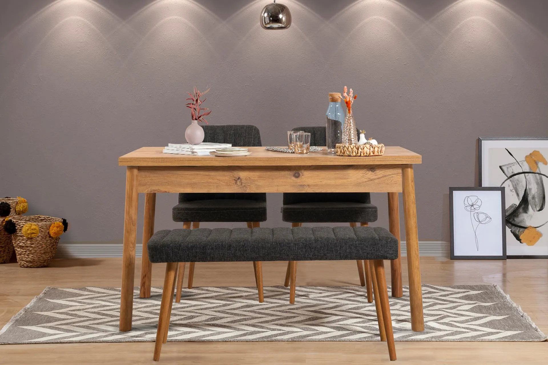 Stormi Masa Takımı, Atlantik Antrasit 1053, 120X75