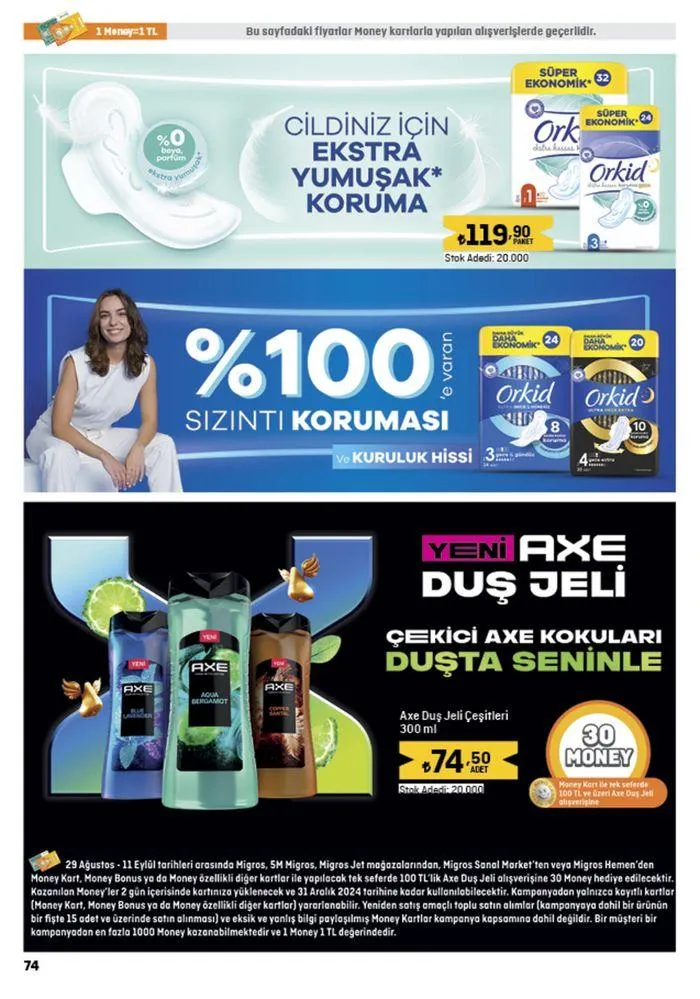 Katalog Migros katalog 29 Ağustos - 11 Eylül 2024 - aktüel Sayfa 74