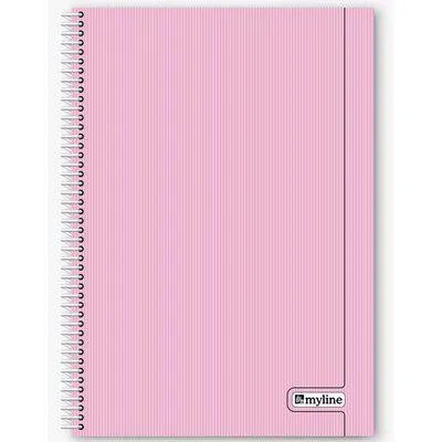 Myline Nova A4 Plastik Kapak 120 Yaprak Kareli Defter