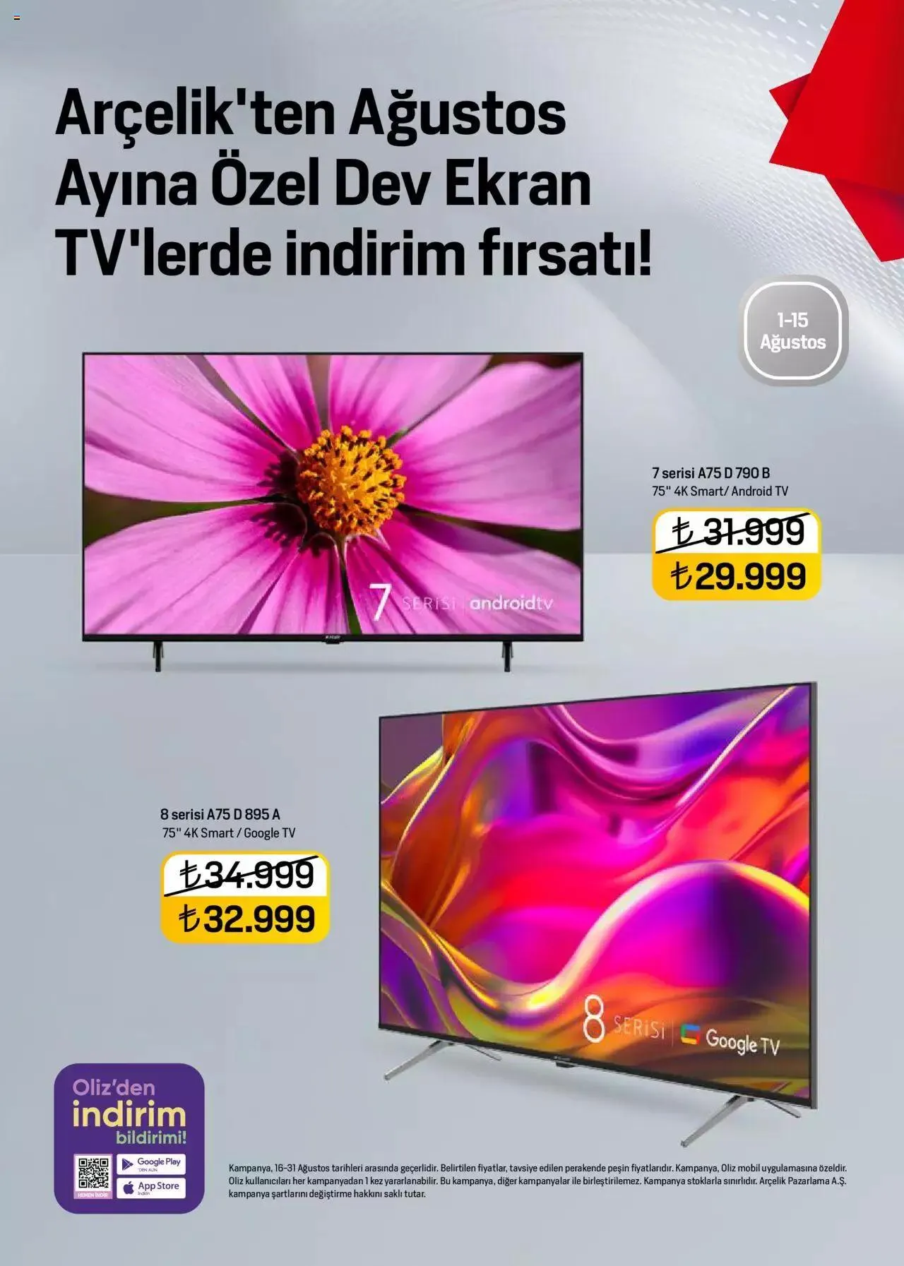 Katalog Arçelik Katalog 16 Ağustos - 31 Ağustos 2023 - aktüel Sayfa 85