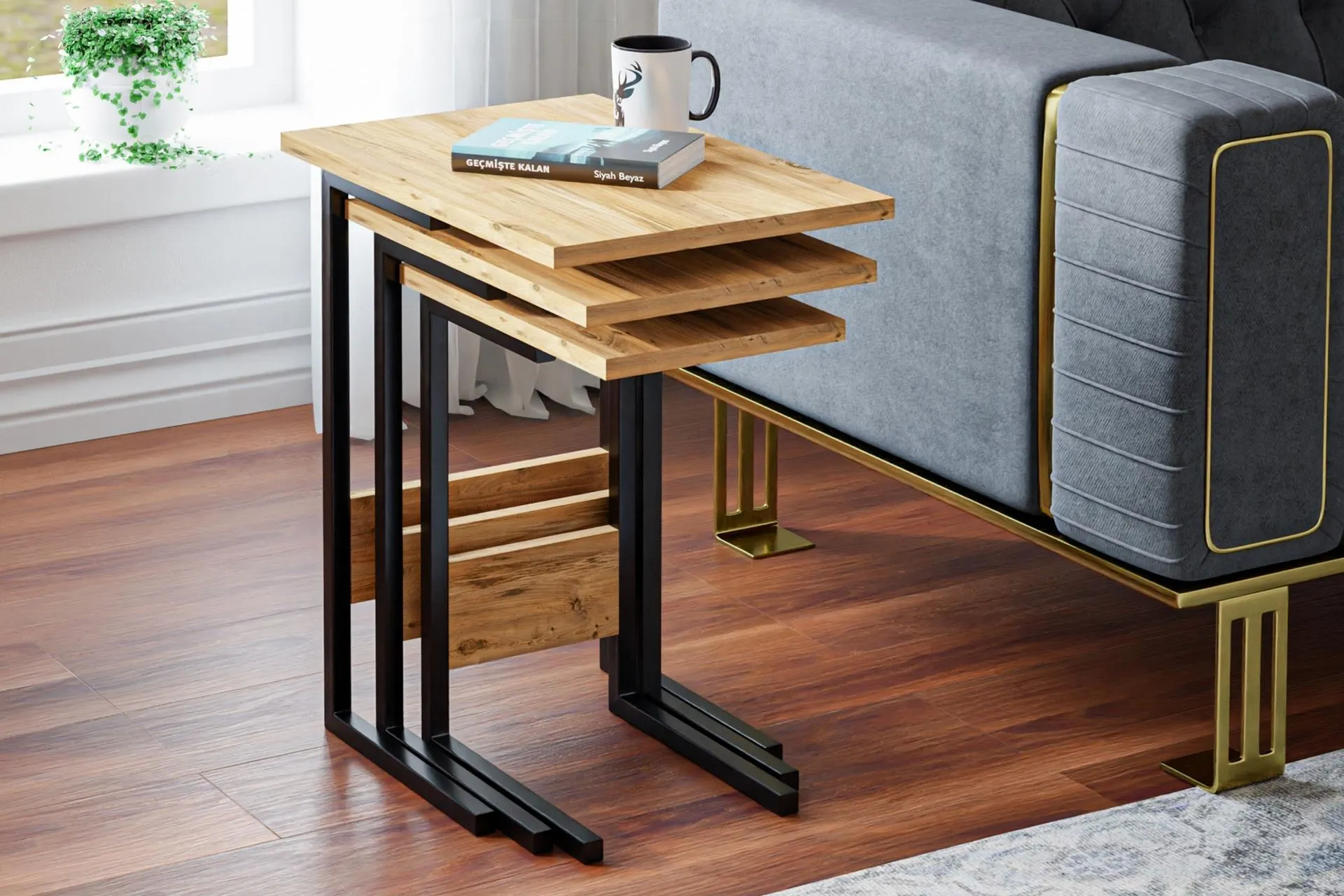 CERAMİCAL ZG3 ZİGON SEHPA, ÜÇLÜ, ÇAM (RC6-138)