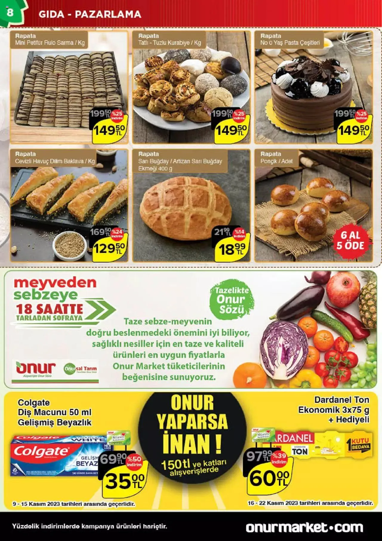 Katalog Onur Market Katalog 9 Kasım - 21 Kasım 2023 - aktüel Sayfa 8