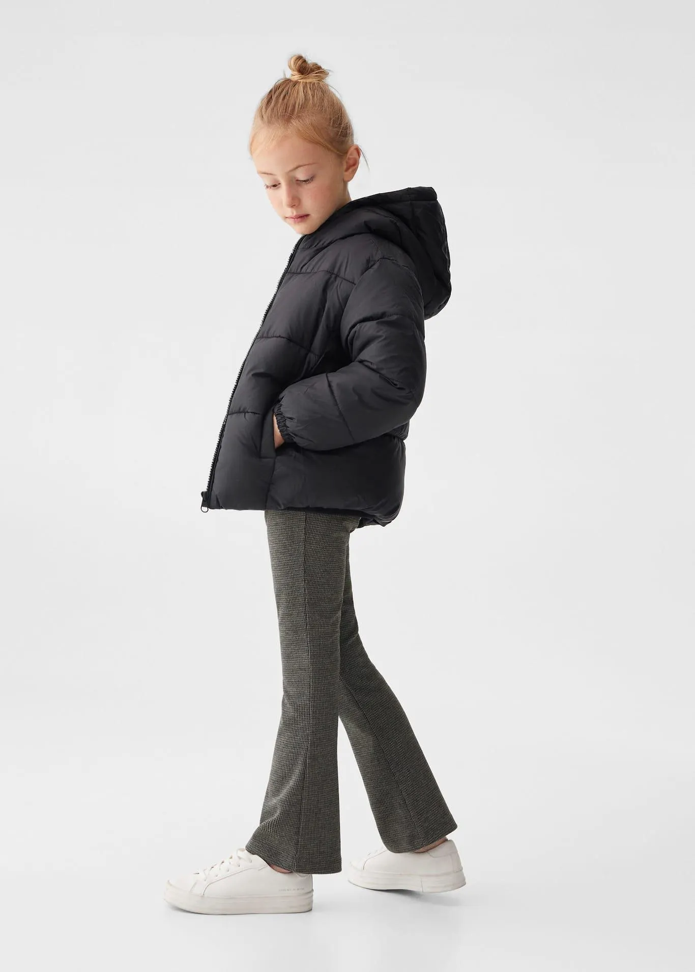 Kapüşonlu kapitone anorak