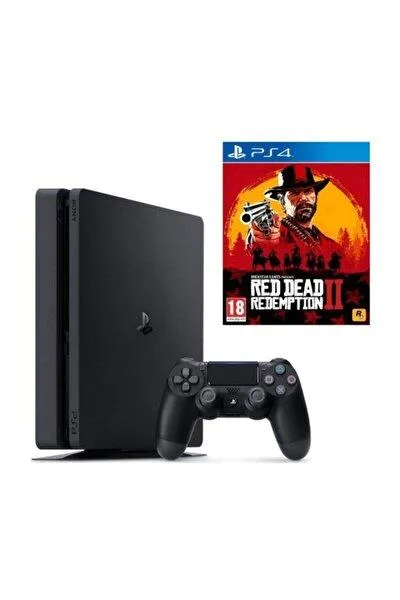 Playstation 4 Slim 500 GB Oyun Konsolu + Red Dead Redemption 2 PS4 Oyun (İthalatçı Garantili)