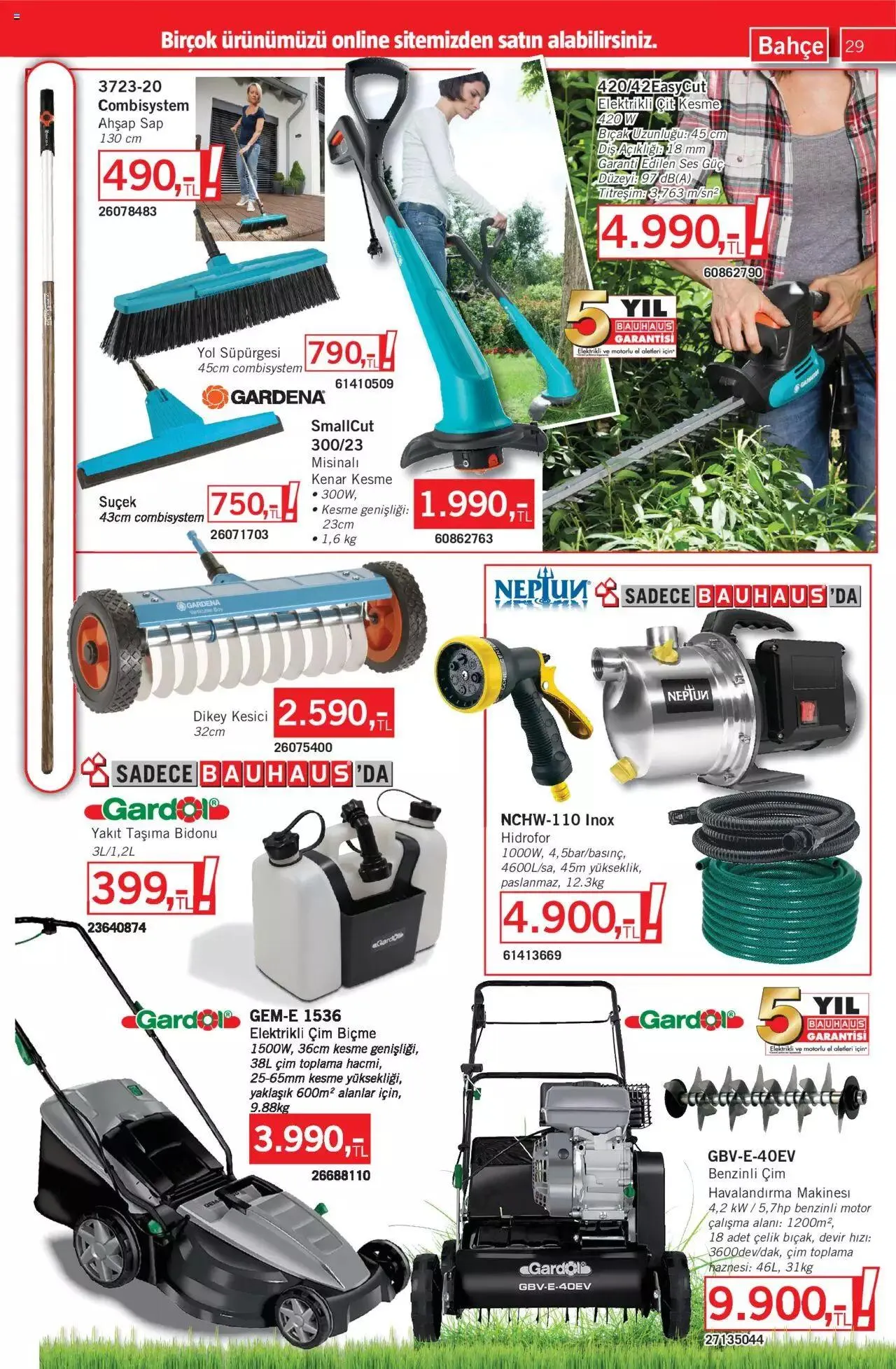 Katalog Bauhaus Katalog 29 Nisan - 31 Aralık 2024 - aktüel Sayfa 29