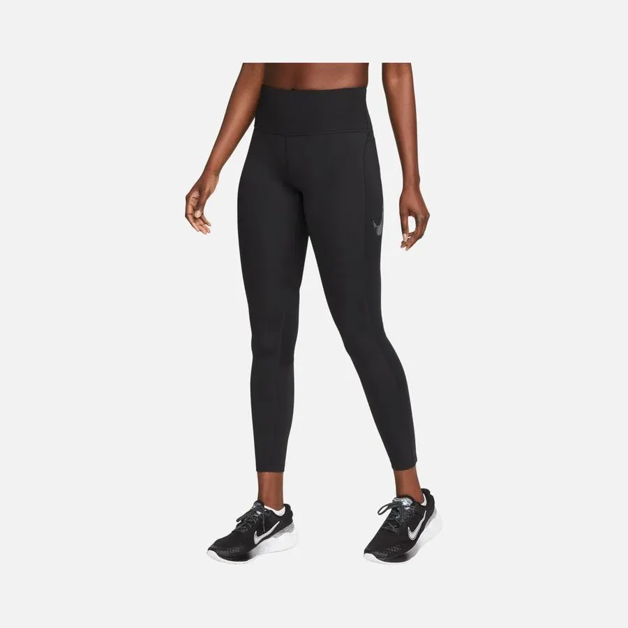 Nike Dri-Fit Fast Mid-Rise Swoosh HBR Graphic 7/8 Running Kadın Tayt