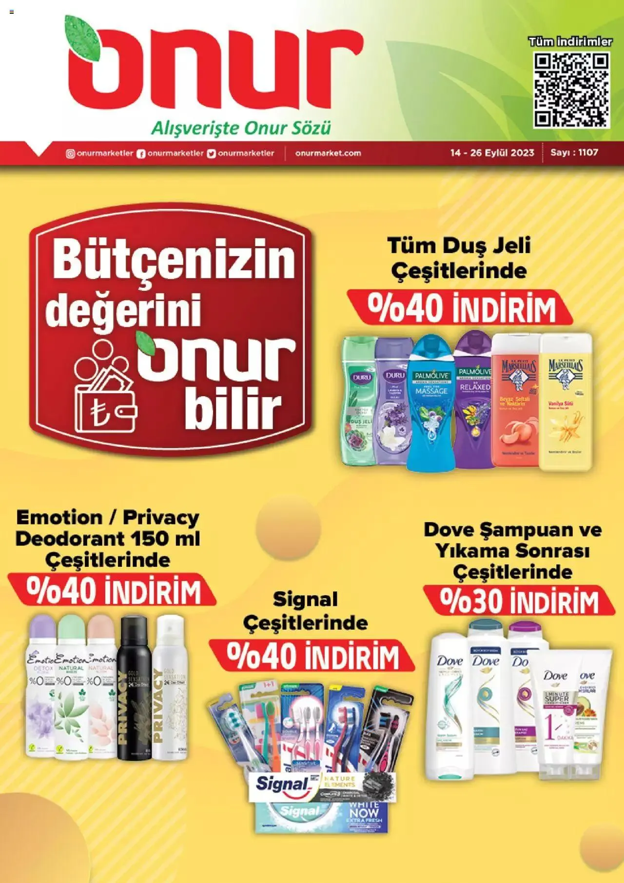 Katalog Onur Market Katalog 14 Eylül - 26 Eylül 2023 - aktüel Sayfa 1