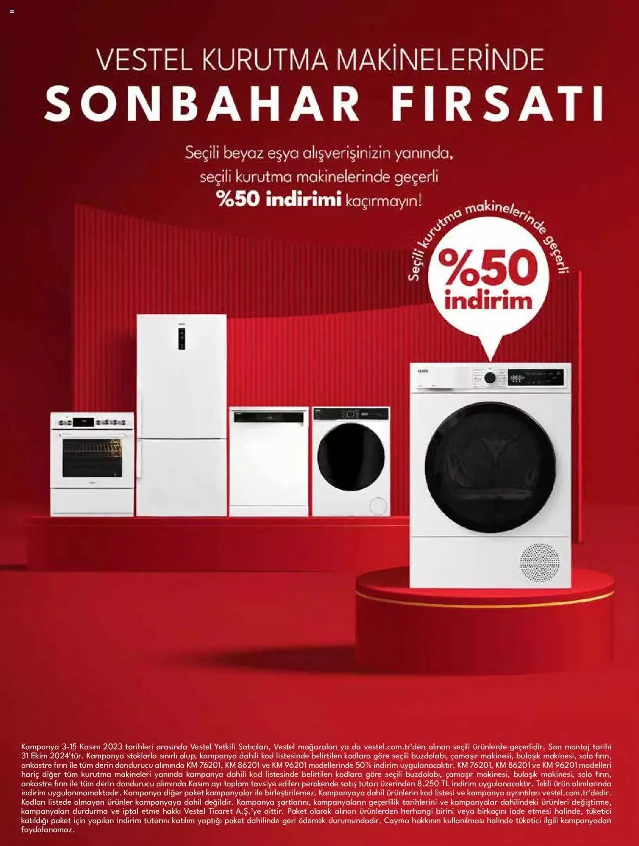 Katalog Vestel - Beyaz Eşya 1 Kasım - 15 Kasım 2023 - aktüel Sayfa 6