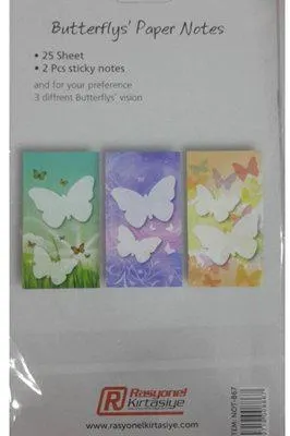 Sino Yap. Not Kağıdı Kelebek Serisi