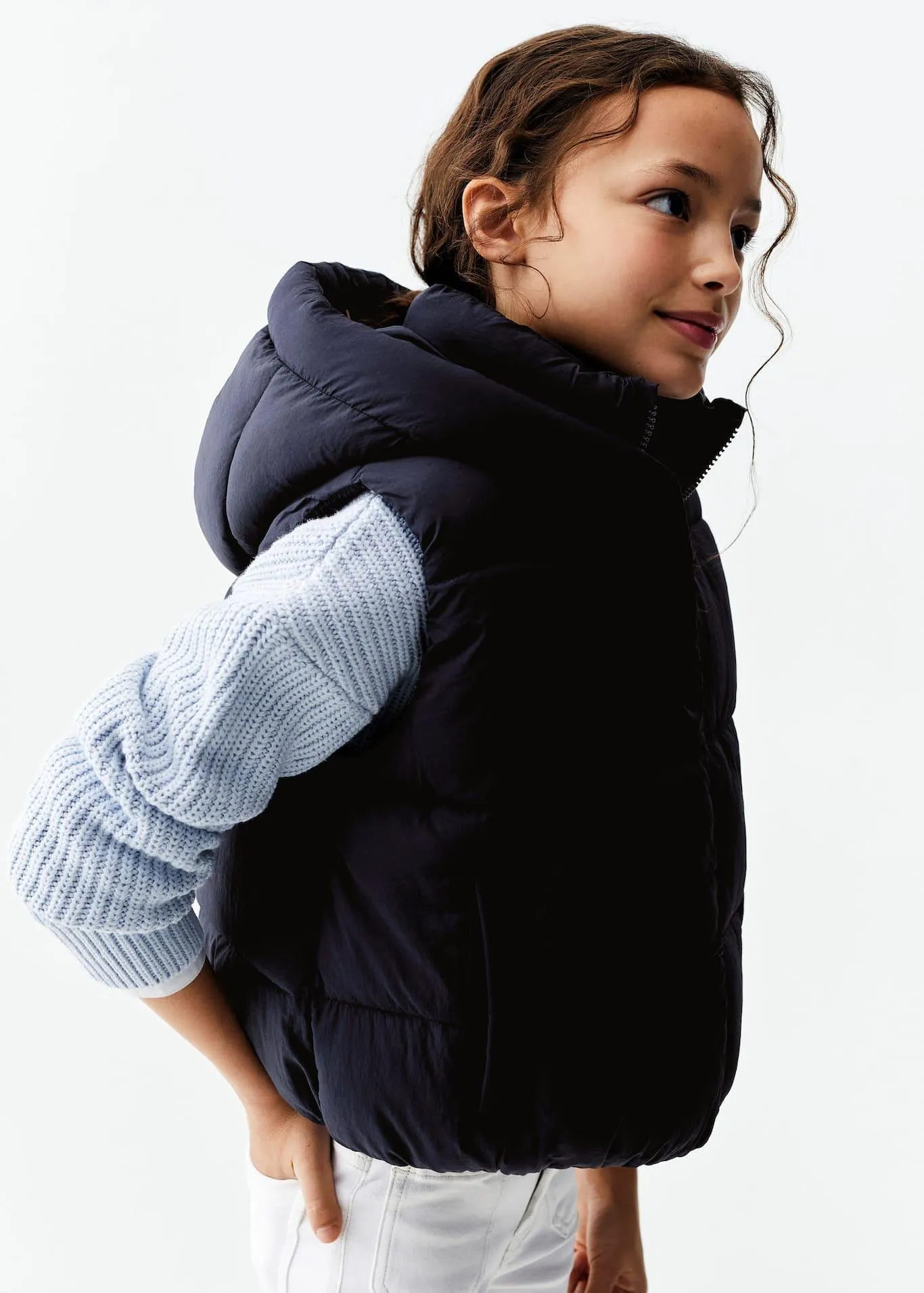 Kapüşonlu kapitone yelek