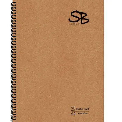 Folix Sb A4 Kraft Karton Kapak 70 Yaprak Ekstra Hafif Spiralli Defter Çizgili Flx-822968