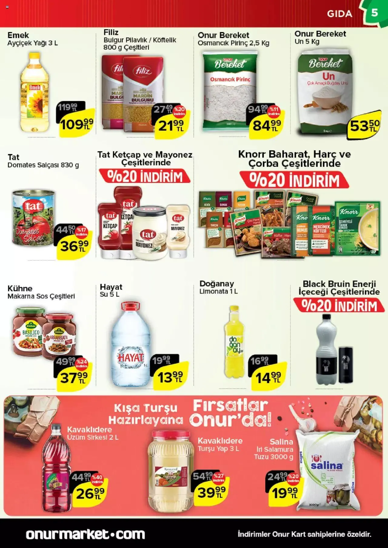 Katalog Onur Market Katalog 17 Ağustos - 29 Ağustos 2023 - aktüel Sayfa 5