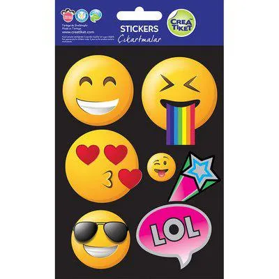 Crea Emoji Xl Efekt Çıkartma Siyah 1319