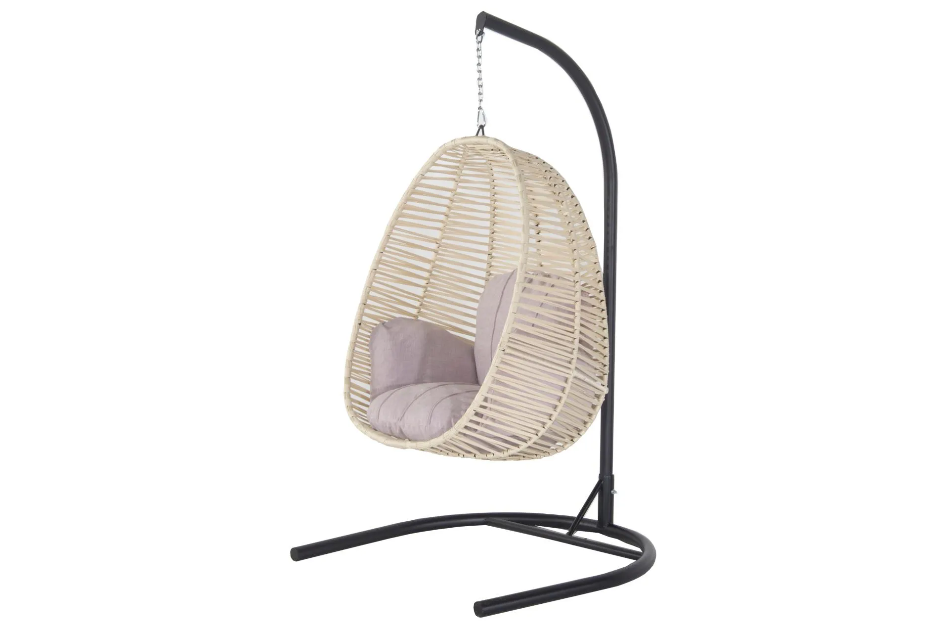 Makrome Tek Kişilik Salıncak,Krem