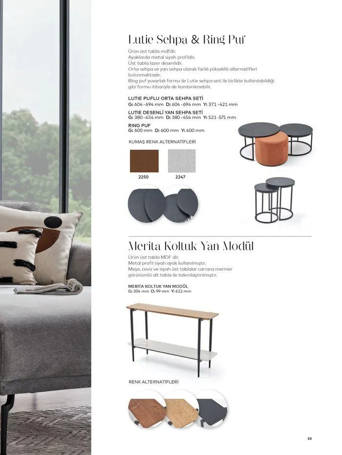Katalog SEHPA VE PUFLAR KATALOĞU 23 Ocak - 31 Aralık 2024 - aktüel Sayfa 33