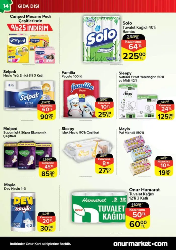 Katalog Onur Market Katalog 18 Temmuz - 1 Ağustos 2024 - aktüel Sayfa 14