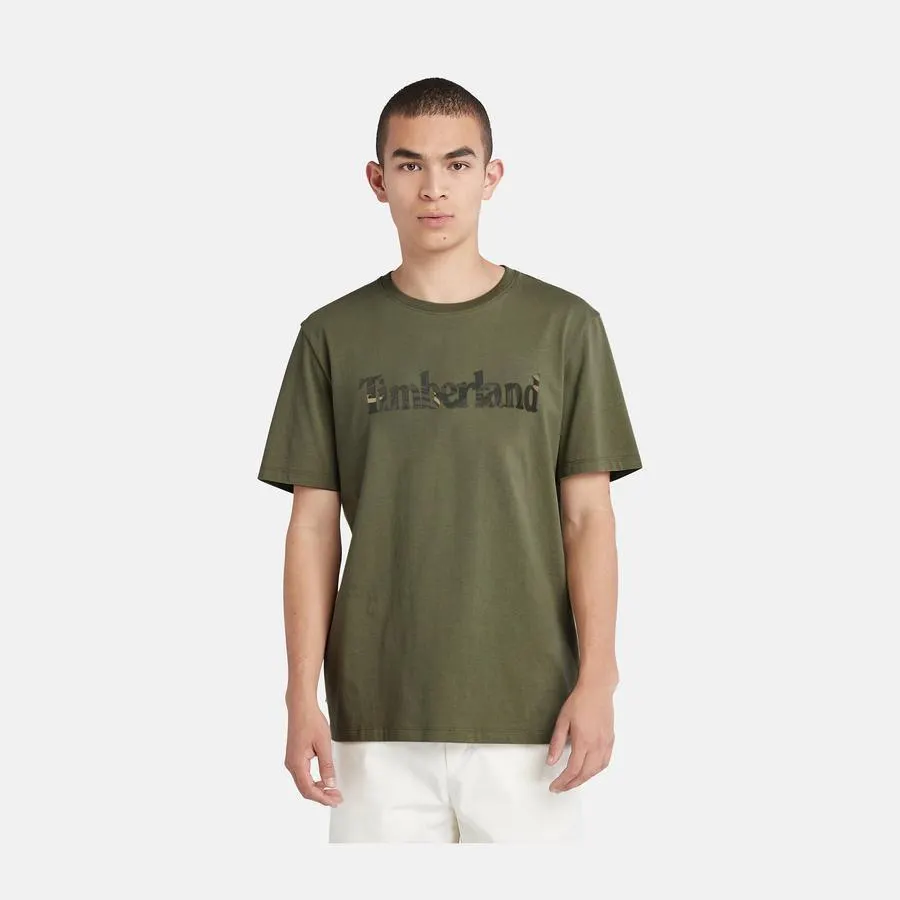 Timberland Sportswear Linear Camouflage Logo Short-Sleeve Erkek Tişört