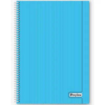 Myline Nova A4 Plastik Kapak 72 Yaprak Çizgili Defter