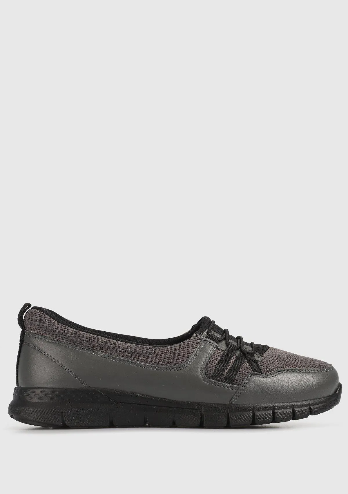 Eclipse Gri Deri Kadın Ayakkabı