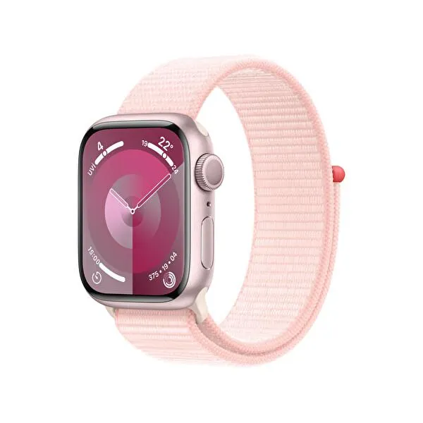 Apple Watch Series 9 GPS 41mm Pink Aluminium Case with Light Pink Sport Band - S/M
