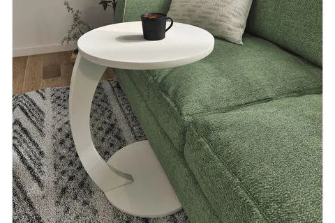 KOLTUK SEHPASI, TEKERLEKLİ, BEYAZ (RW4-120)