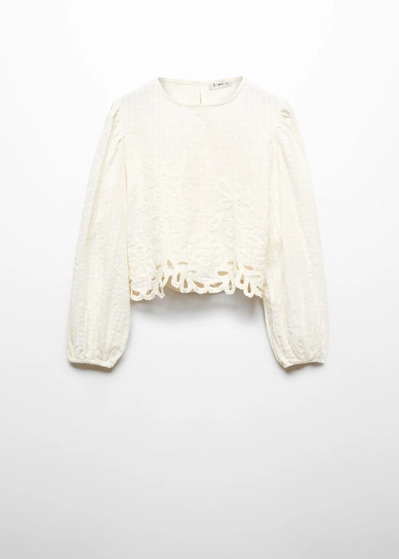 Çiçek işlemeli bluz