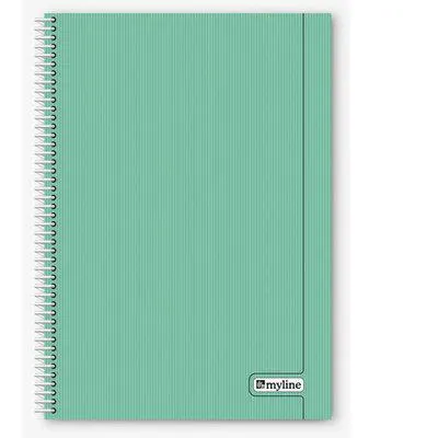 Myline Nova A4 P.P Kapak 96 Yaprak Kareli Pastel Yeşil Defter
