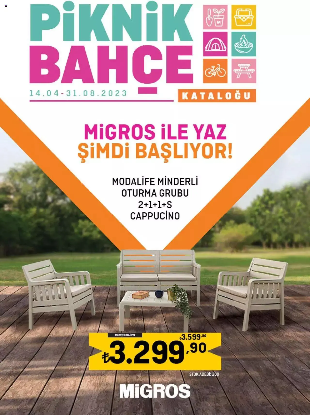 Katalog Migros Katalog - Güncel Bahçe-Piknik 14 Nisan - 31 Ağustos 2023 - aktüel Sayfa 1