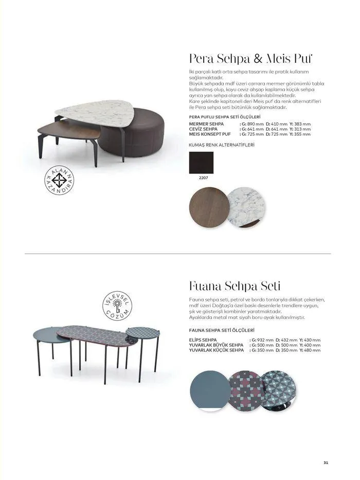 Katalog SEHPA VE PUFLAR KATALOĞU 23 Ocak - 31 Aralık 2024 - aktüel Sayfa 31