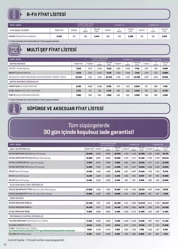 Katalog Tüm Kredi Kartlarına Peşin Fiyatına 7 Taksit Fırsatı 2 Aralık - 15 Aralık 2024 - aktüel Sayfa 76