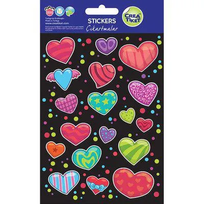 Crea Kalpler Efekt Çıkartma Siyah 1317